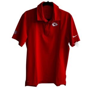 Kansas City Chiefs Nike Dri Fit Red NFL Polo Shirt Men's Medium